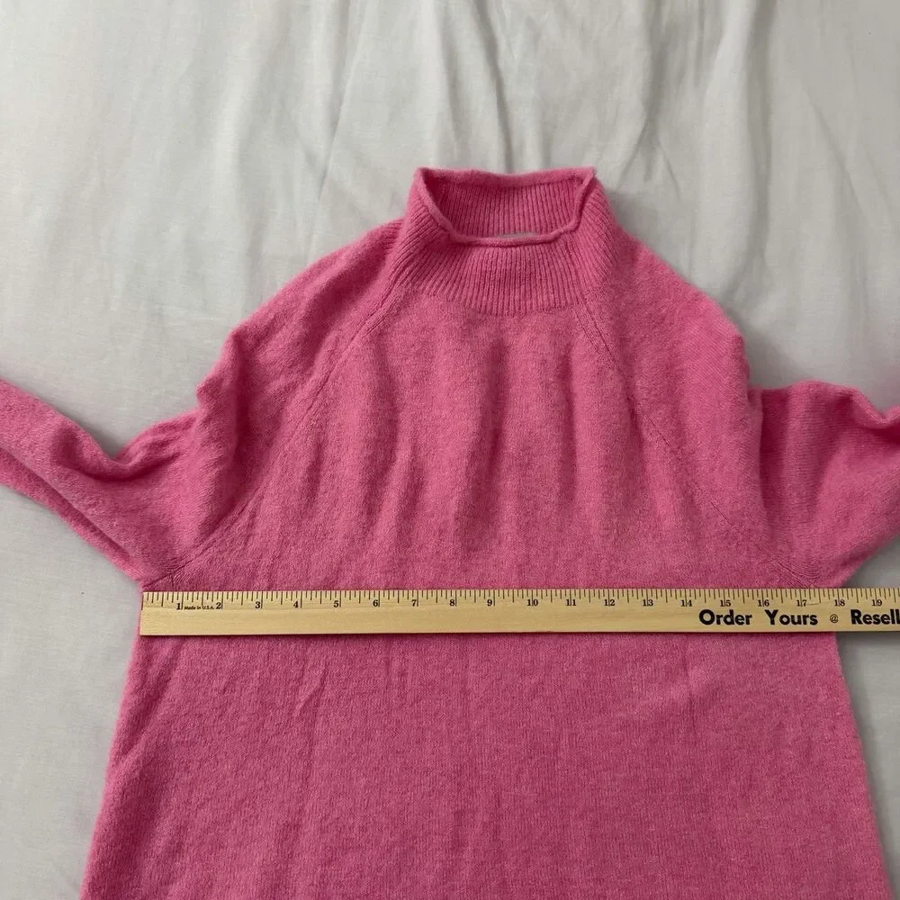 J. Crew Sweater Women Small Pink Supersoft Yarn Wool Alpaca Blend Rollneck BD613